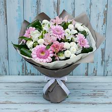 Букет цветов из:  Герберы, Альстромерии и Хризантемы в Бредах