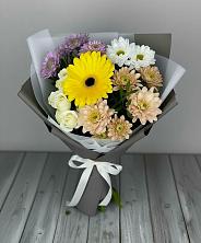 Букет цветов из:  Розы, Герберы и Хризантемы в Бредах