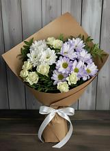 Букет цветов из:  Хризантемы и Розы в Бредах
